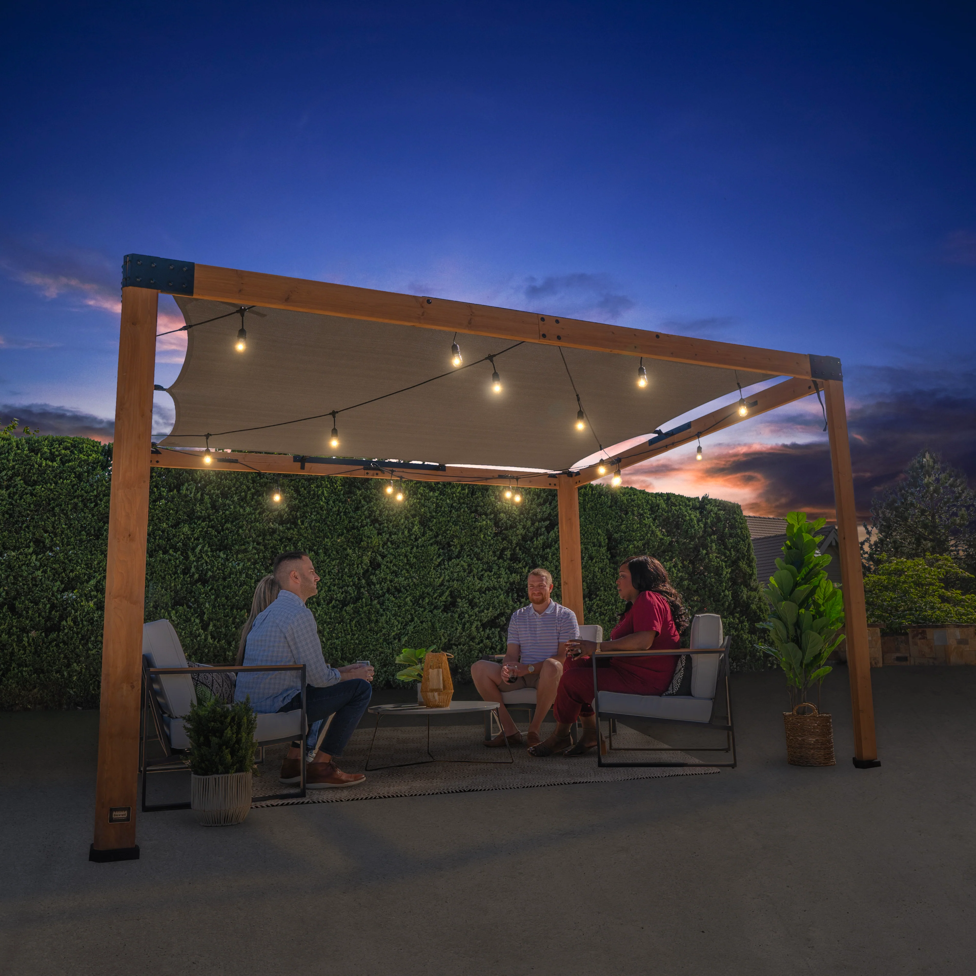 12x10 Brendan Sail Shade Pergola - Image 12