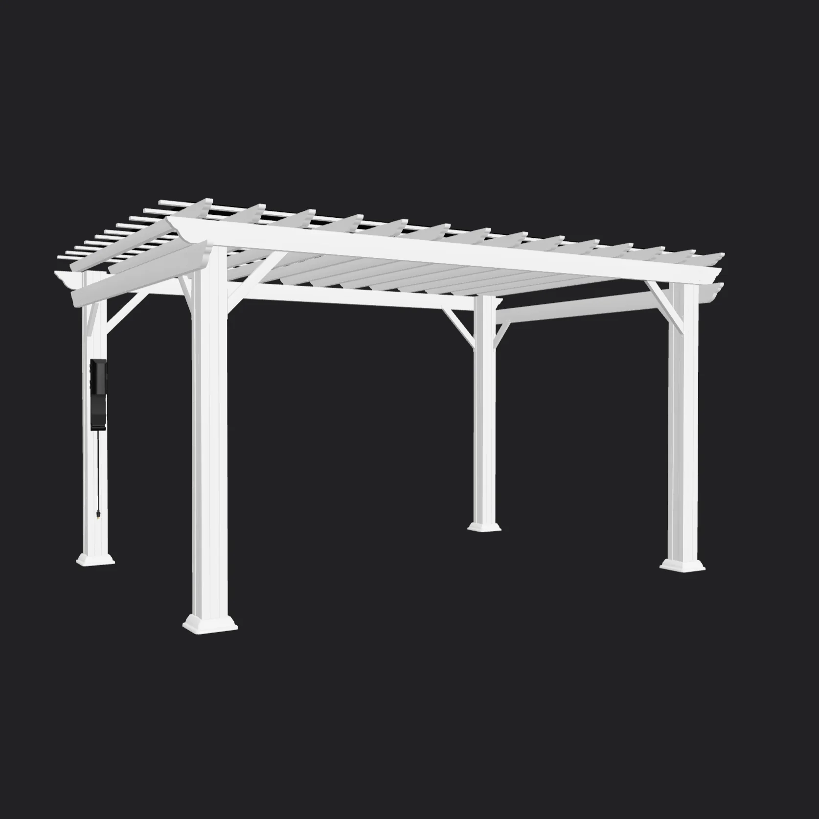 Stratford | 14x10 Steel Pergola – White - Image 11