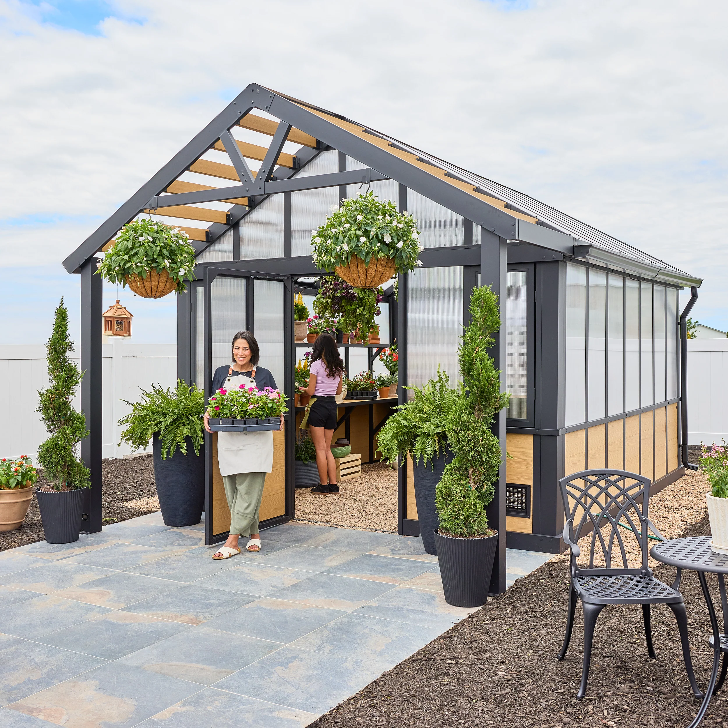 14x12 Larkspur Metal Greenhouse - Image 17
