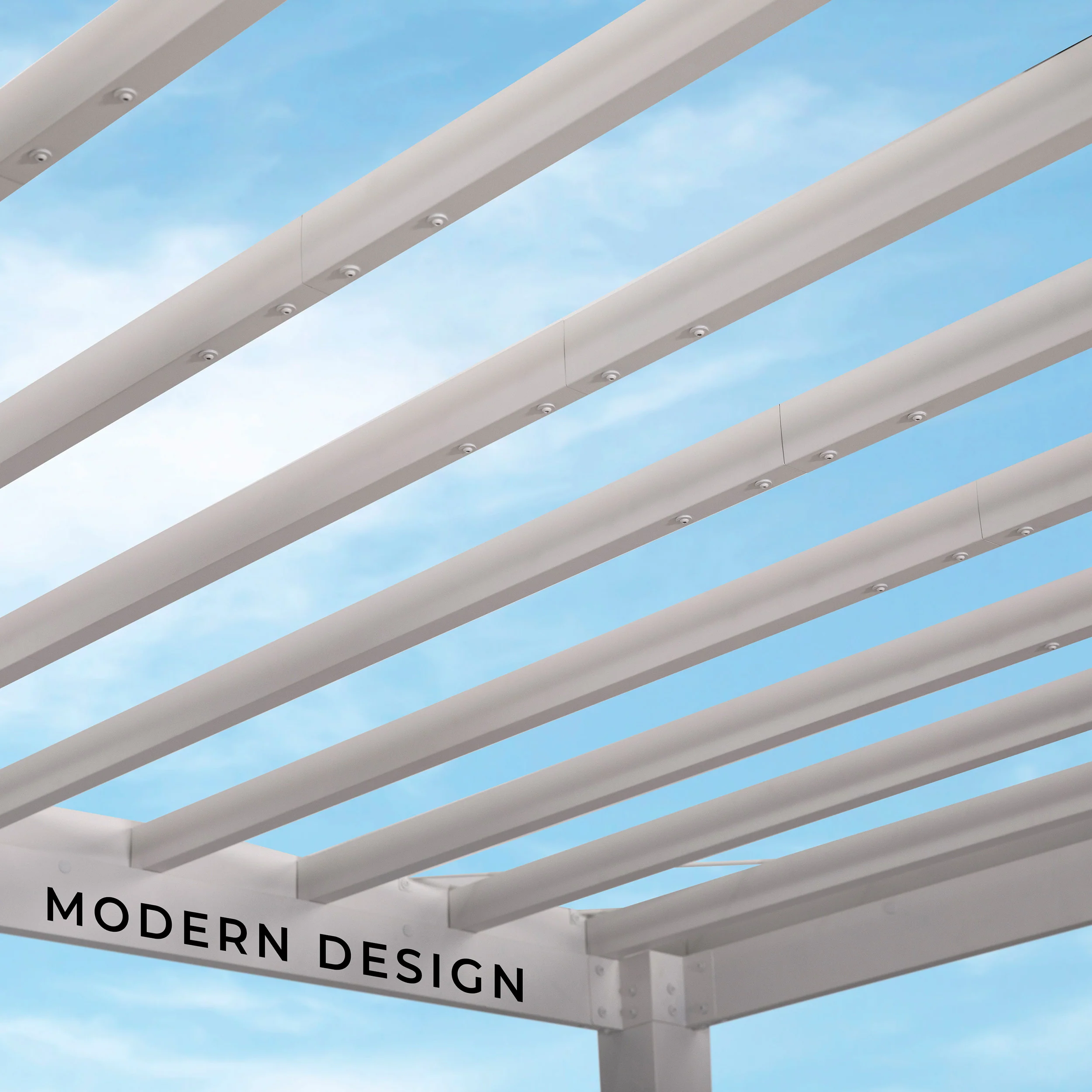 14x12 Windham Modern Steel Pergola With Sail Shade Soft Canopy - Image 7