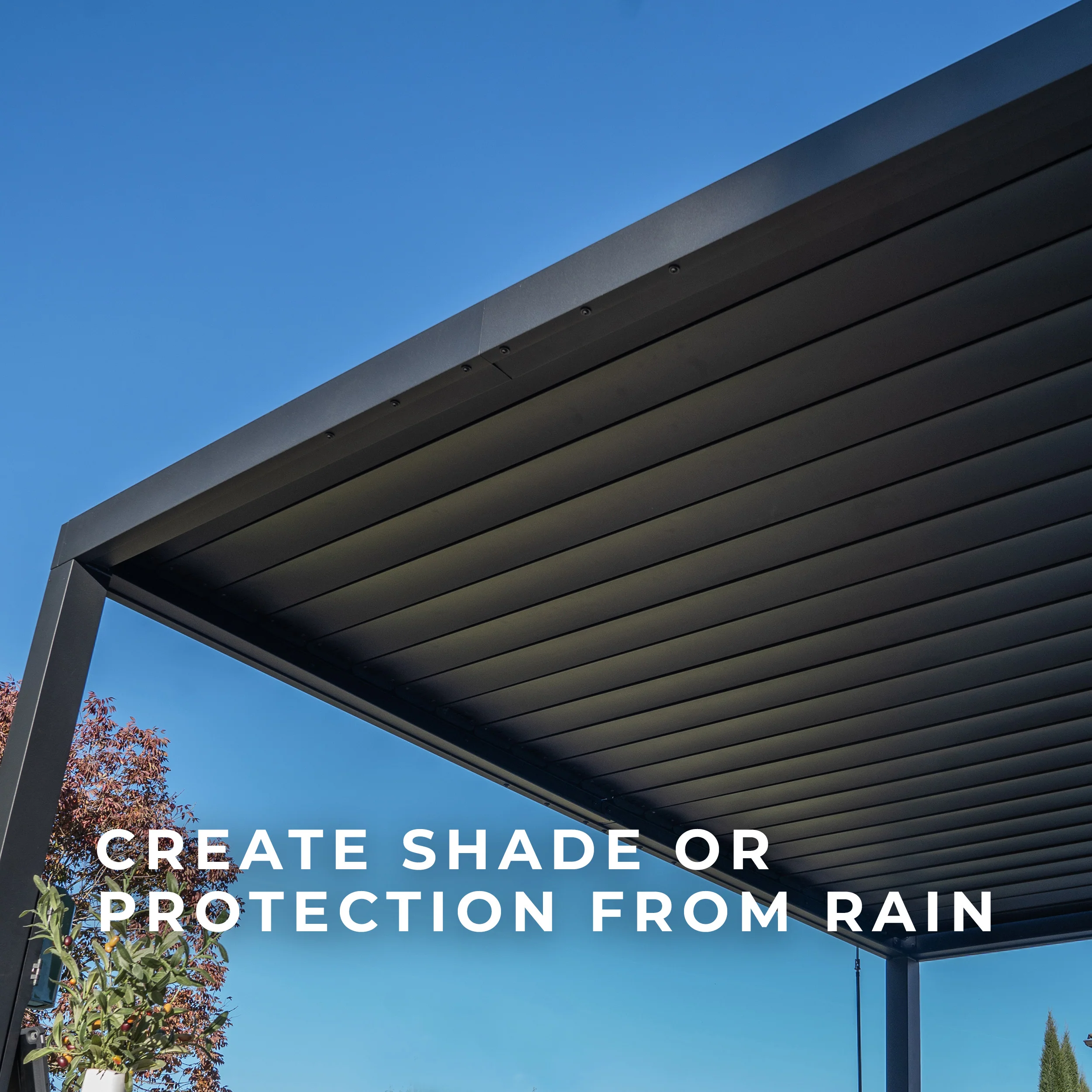 20x10 Sarasota Steel Louvered Pergola - Image 6