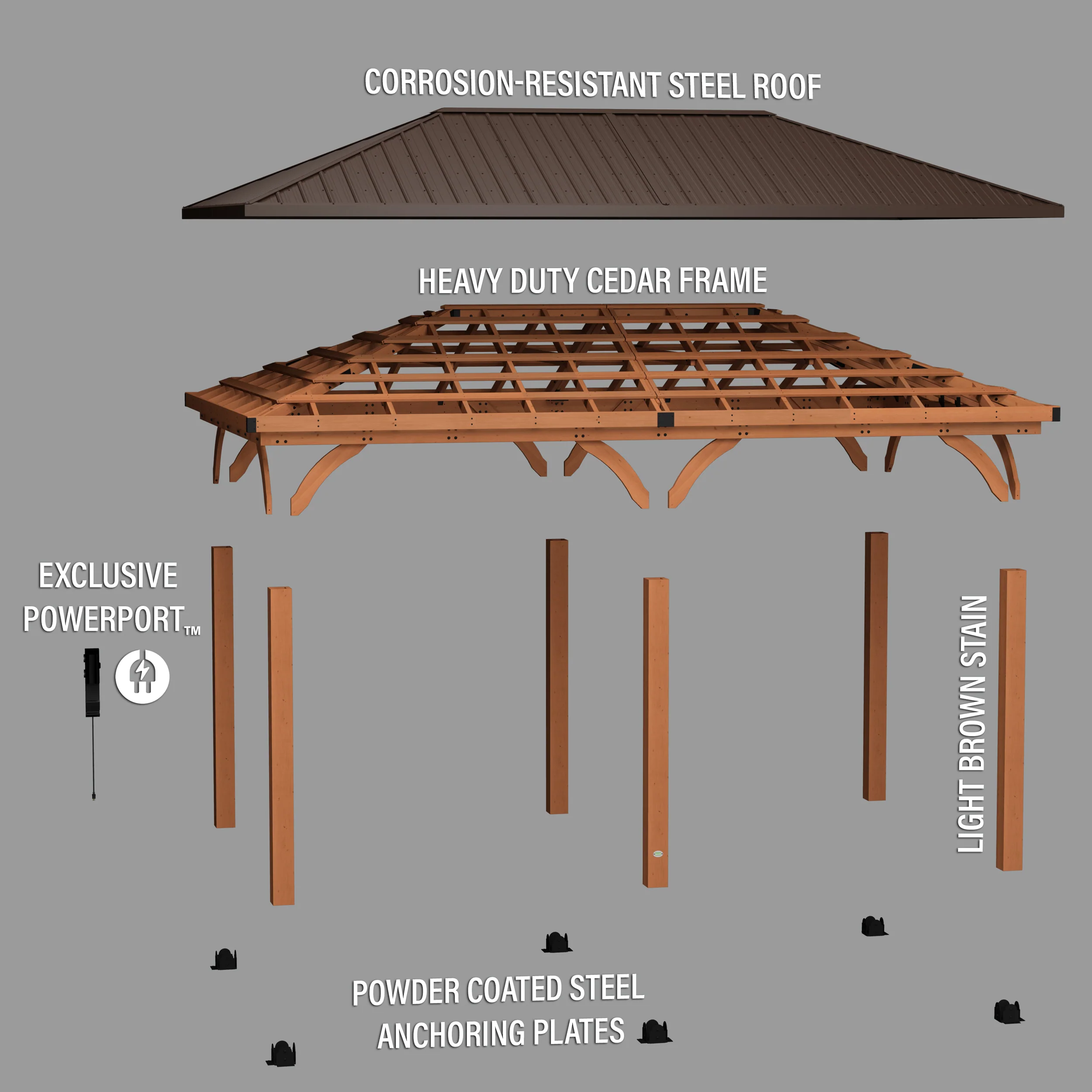 20x12 Barrington Gazebo/Carport - Image 13