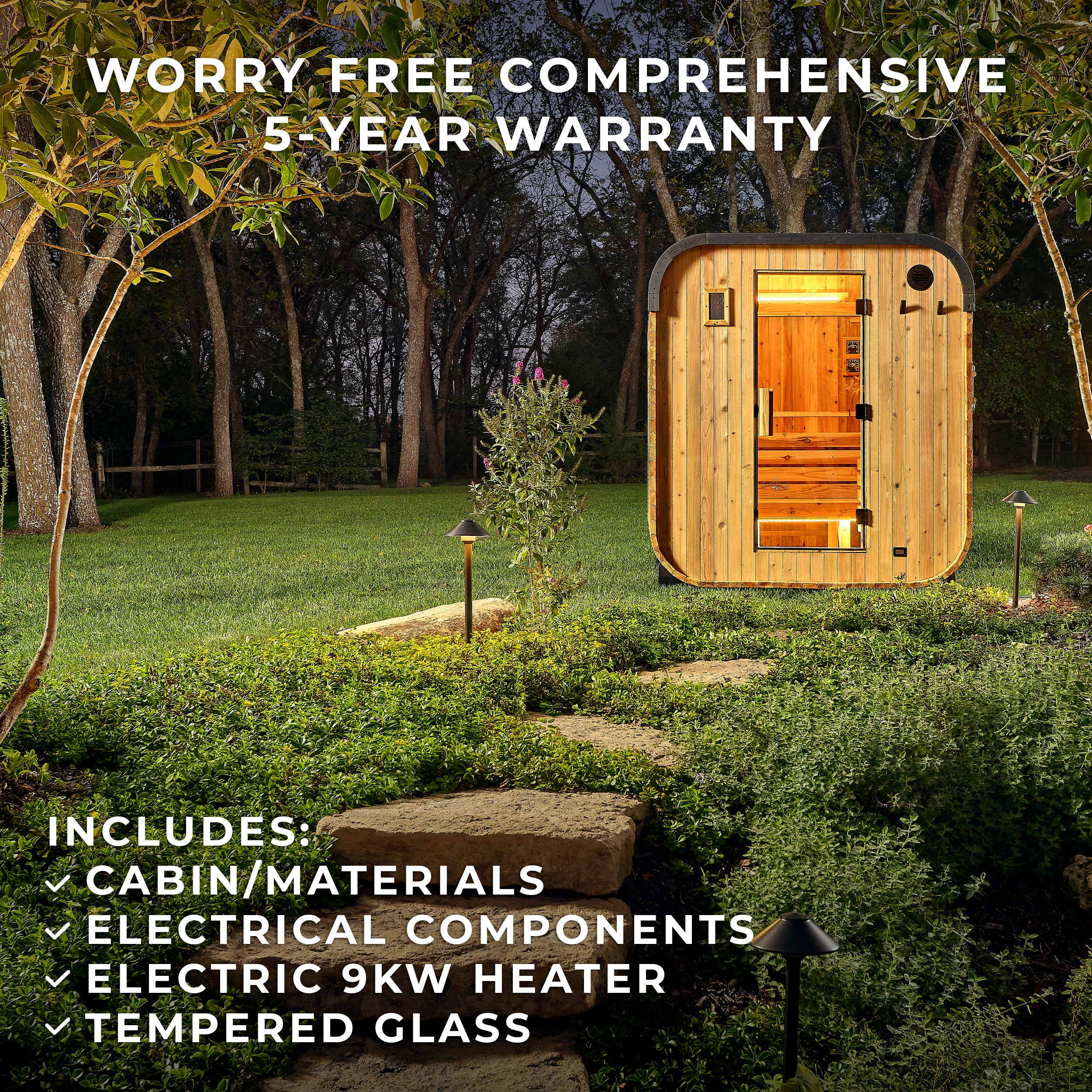 Lennon Outdoor Cube Sauna – 4-6 Person - Image 4